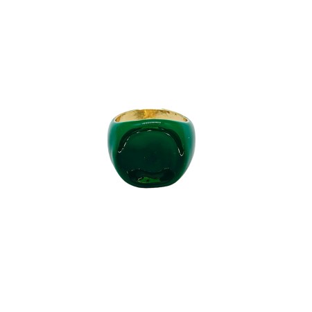 ring metallic with green smalto2